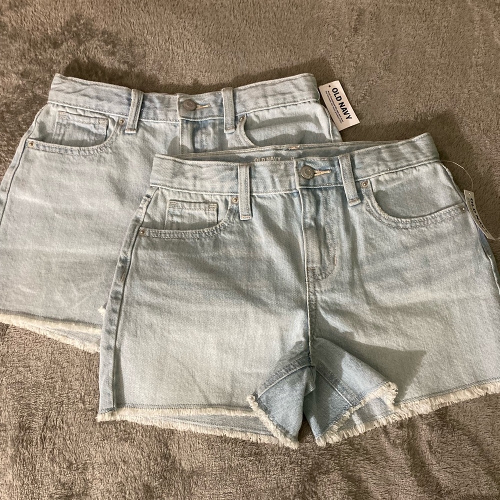 OLD NAVY High-Waisted Light-Wash Cut-Off Jean Shorts | girls |